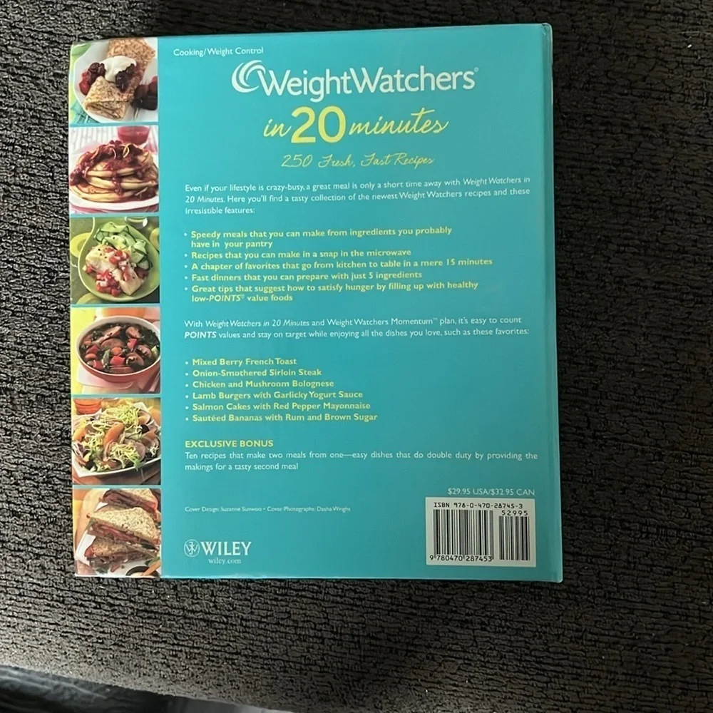 Weight Watchers in 20 Minutes Cookbook 250 Fresh Fast Recipes Spiral Bound - Picture 2 of 4